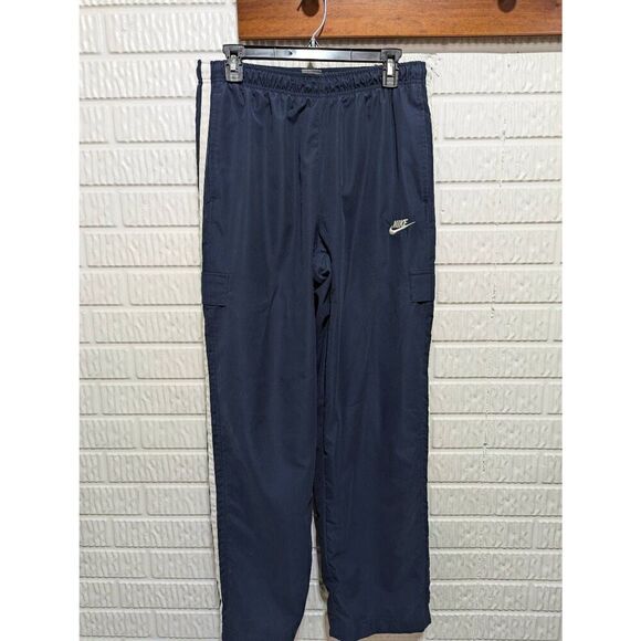 Nike Vintage Men's Blue Utility Cargo Warm-Up Pants Size L - Picture 1 of 8